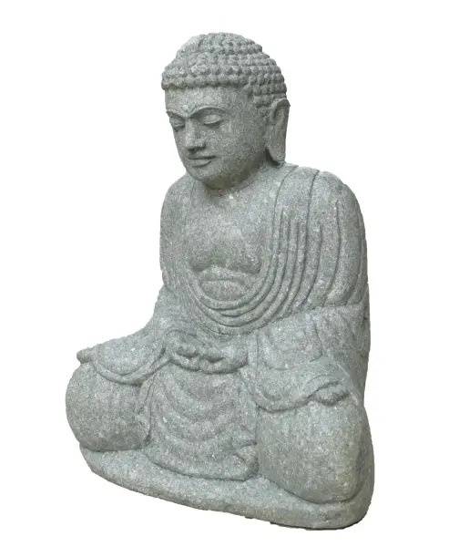 Artikelbild 2 des Artikels “Sitting Buddha, Japanese, Model A, 80 cm height, natural stone (Basanite), stonemasonry. Natural, Grey “